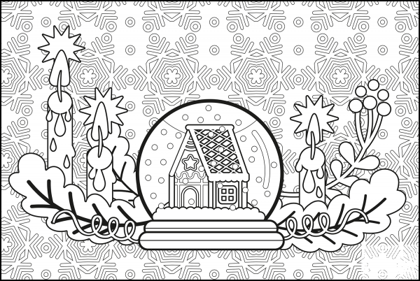 Christmas Eve coloring page image