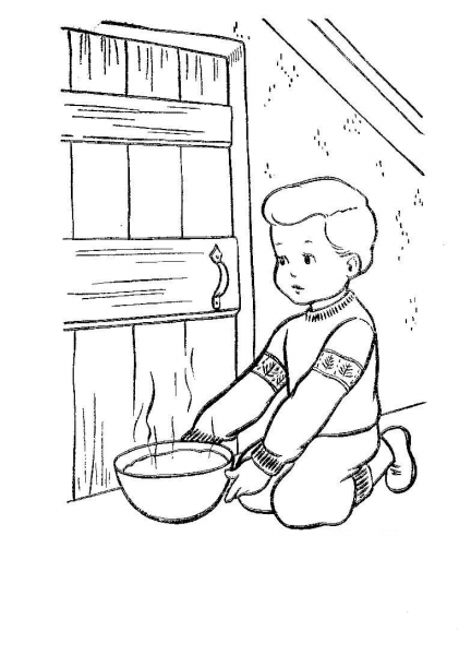 Christmas Eve In Denmark  coloring page image