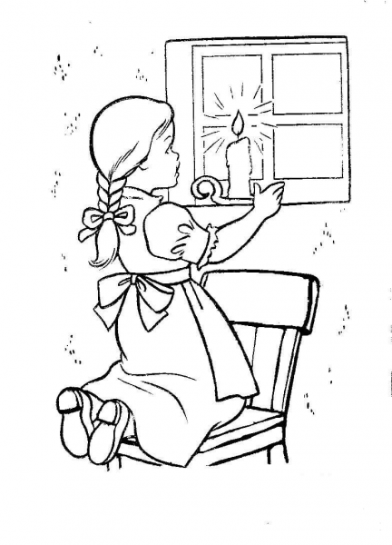 Christmas Eve In Ireland  coloring page image