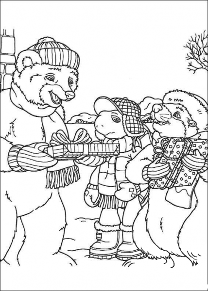 Christmas Gifts  coloring page image