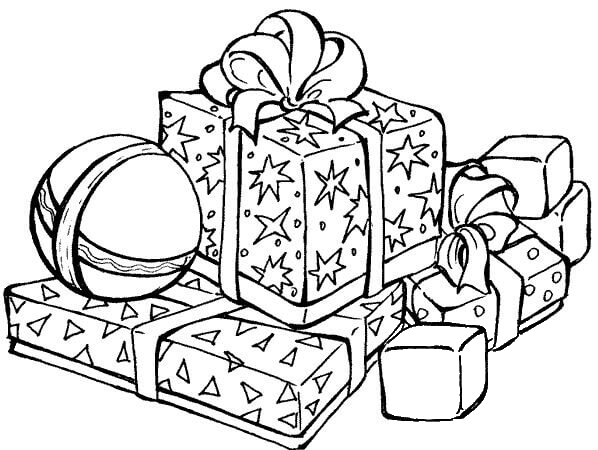 Christmas Gifts coloring page image