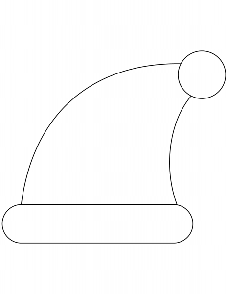 Christmas Hat coloring page image