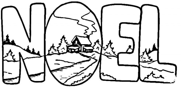 Christmas in France  coloring page image