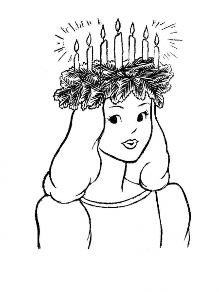 Christmas in Sweden coloring page image