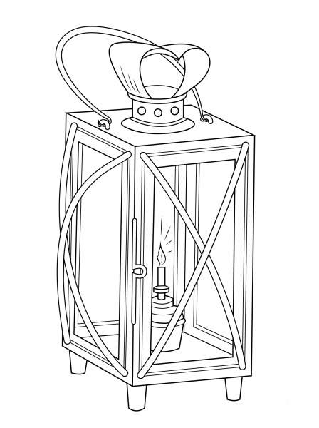 Christmas Lantern coloring page image