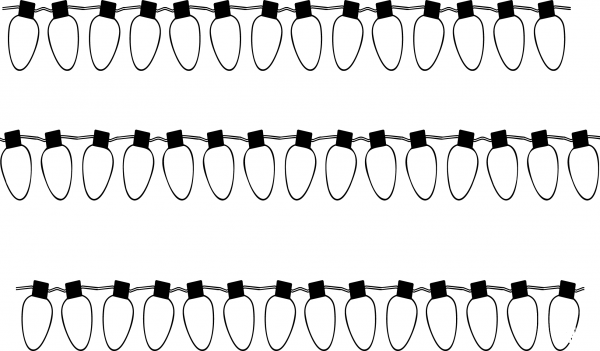 Christmas Light Bulbs coloring page image