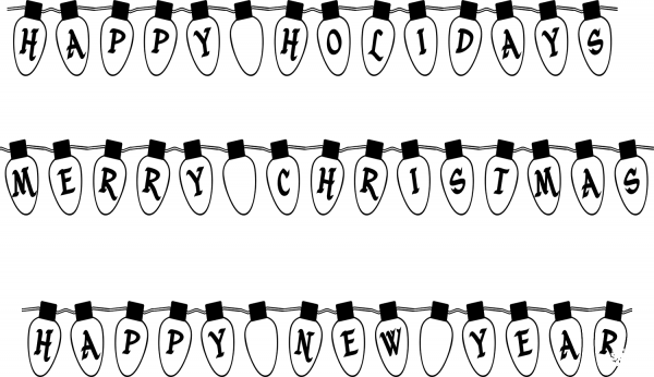 Christmas Light Bulbs coloring page image