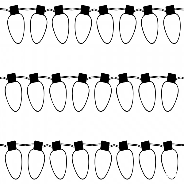 Christmas Light Bulbs coloring page image