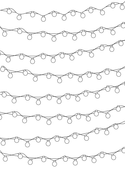 Christmas Lights Pattern coloring page image
