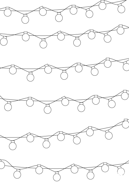 Christmas Lights Pattern coloring page image