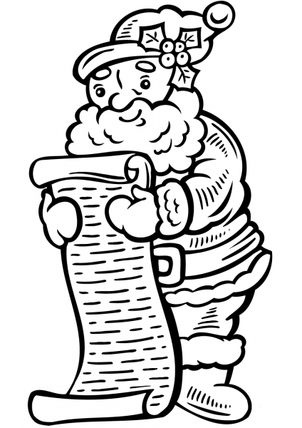 Christmas List  coloring page image
