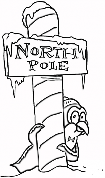 Christmas North Pole  coloring page image