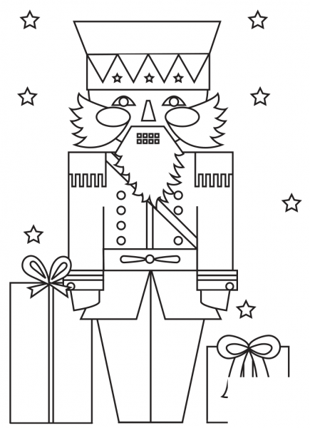 Christmas Nutcracker Soldier coloring page image