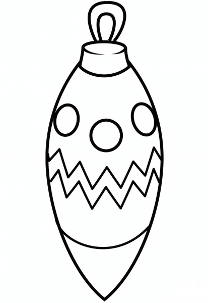 Christmas Ornament coloring page image