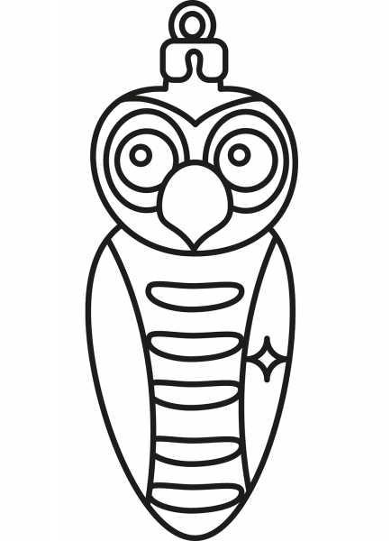 Christmas Ornament coloring page image
