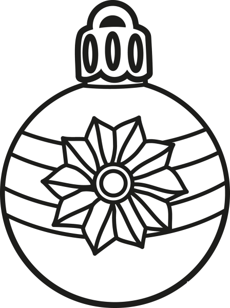Christmas Ornament coloring page image