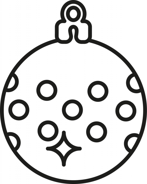 Christmas Ornament coloring page image