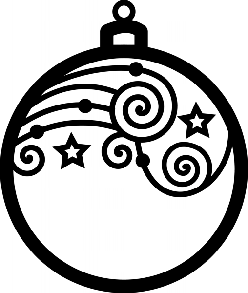 Christmas Ornament coloring page image