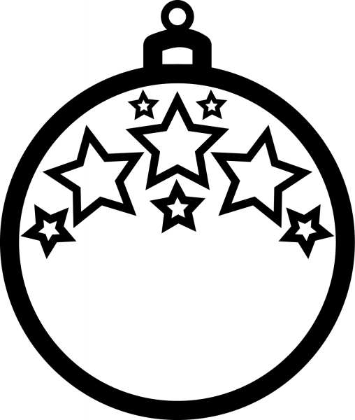 Christmas Ornament coloring page image