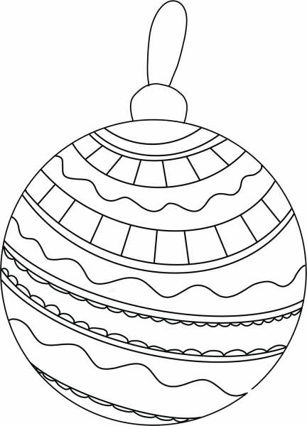 Christmas Ornament coloring page image