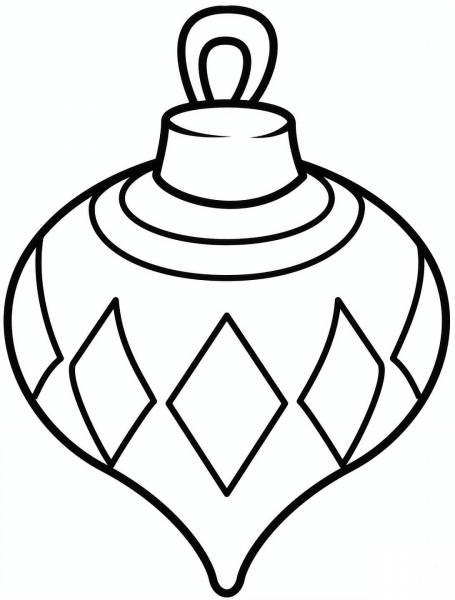 Christmas Ornament coloring page image