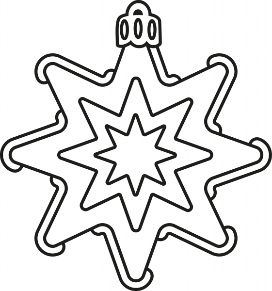 Christmas Ornament coloring page image