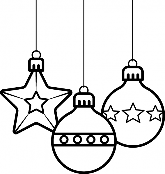Christmas Ornament coloring page image