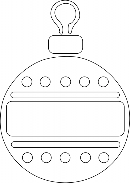 Christmas Ornament coloring page image