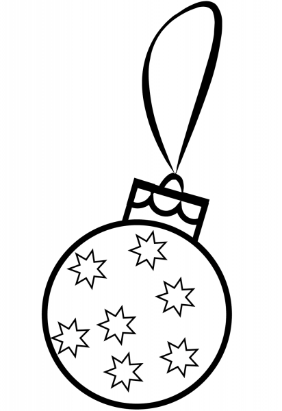 Christmas Ornament coloring page image