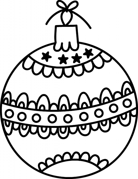 Christmas Ornament coloring page image