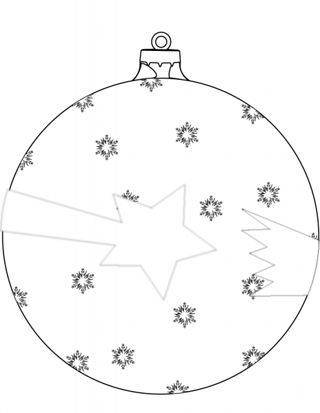 Christmas Ornament coloring page image