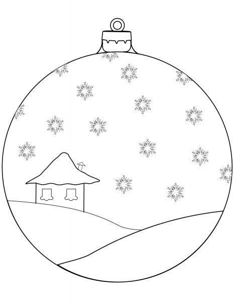 Christmas Ornament coloring page image