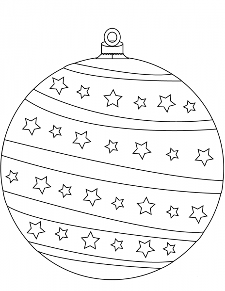 Christmas Ornament coloring page image