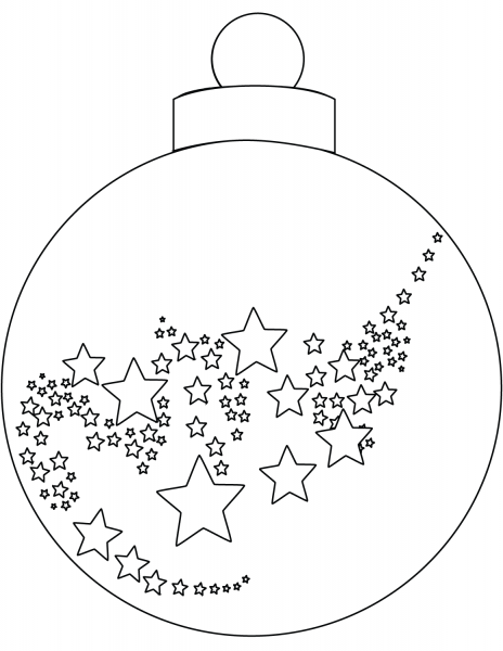 Christmas Ornament coloring page image
