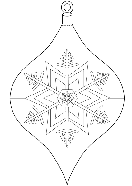 Christmas Ornament coloring page image