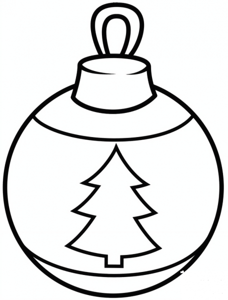 Christmas Ornament coloring page image
