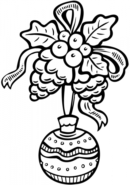 Christmas Ornament coloring page image
