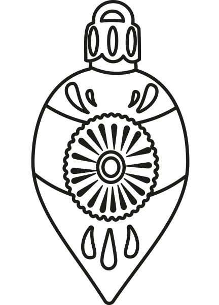Christmas Ornament coloring page image