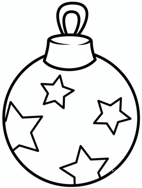 Christmas Ornament coloring page image