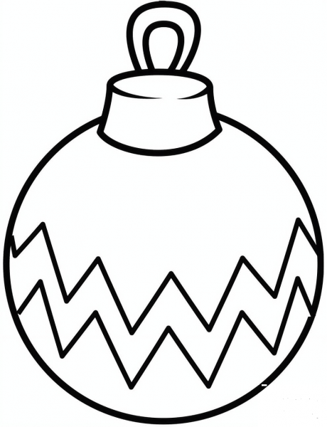 Christmas Ornament coloring page image