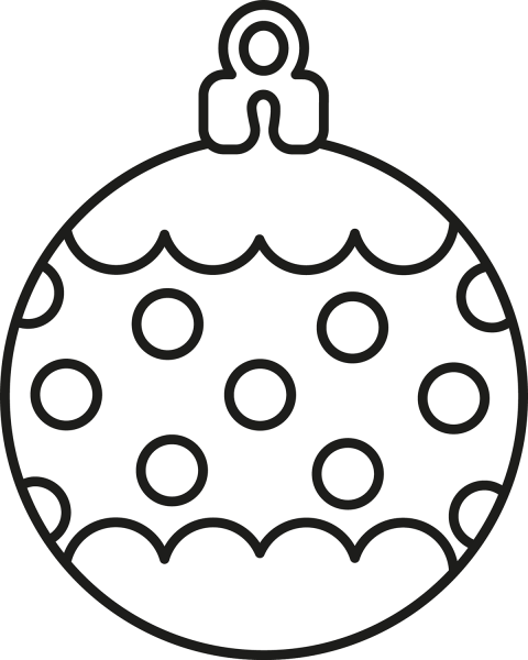 Christmas Ornament coloring page image