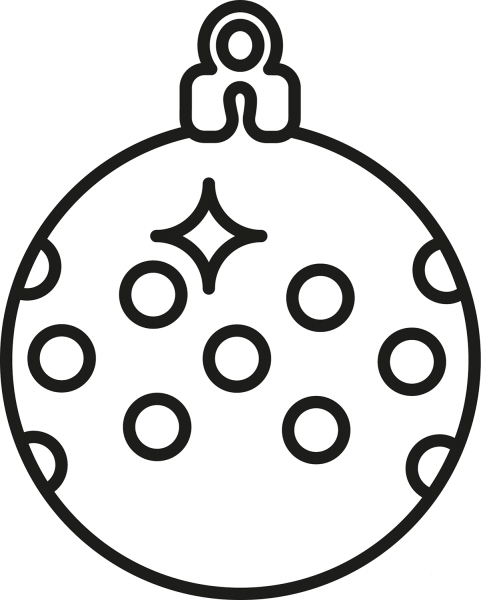 Christmas Ornament coloring page image