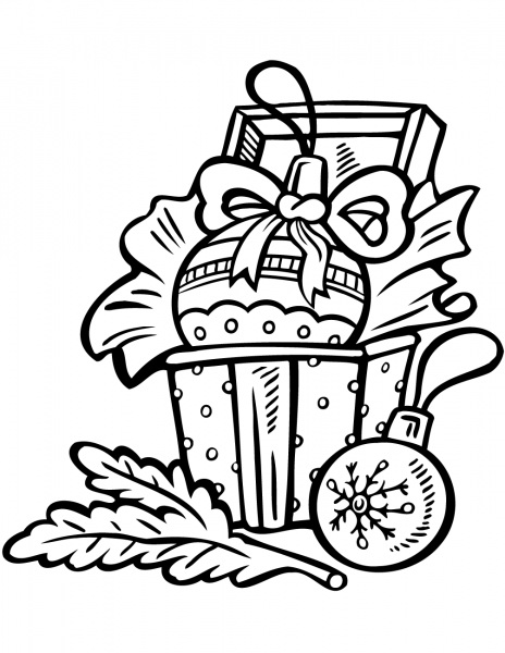 Christmas Ornaments coloring page image