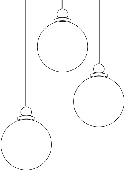 Christmas Ornaments coloring page image