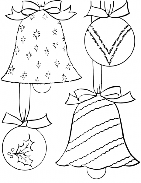 Christmas Ornaments coloring page image