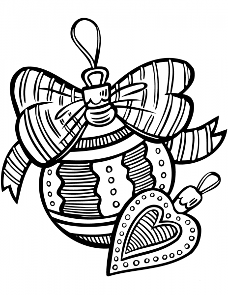 Christmas Ornaments coloring page image