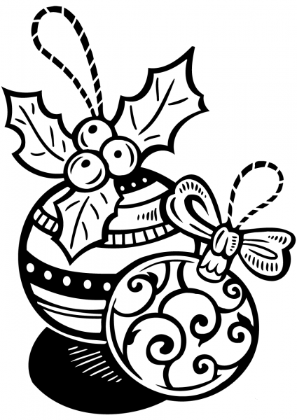 Christmas Ornaments coloring page image