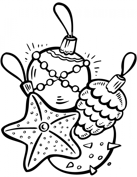 Christmas Ornaments coloring page image