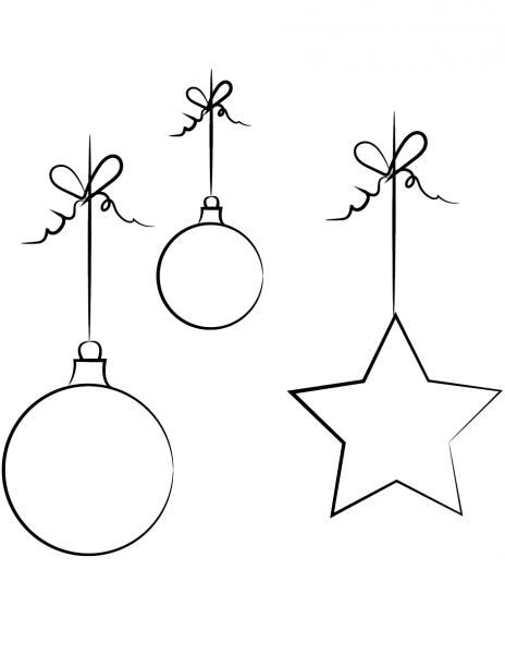 Christmas Ornatment coloring page image