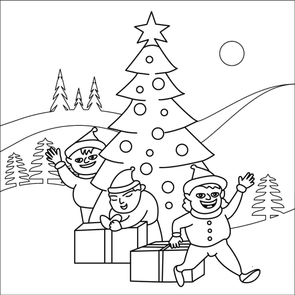 Christmas Party coloring page image